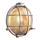 Nordlux Polperro Wandlamp Messing en Glas Satijn Nikkel - Buitenverlichting | 195mm - IP64 - Geschikt voor E27